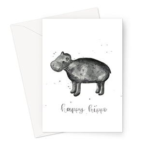 Happy Hippo // Greeting Card